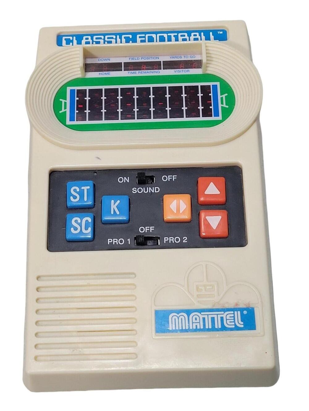 Mattel Classic Football Electronic Handheld Game 2000 VTG Tested Works